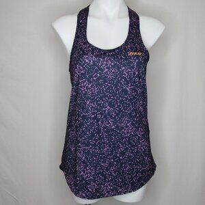 Zoot Purple Abstract Print Racer Back Sport Tank Top Women's L Large
